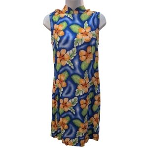 Floral Blue and Orange Dress